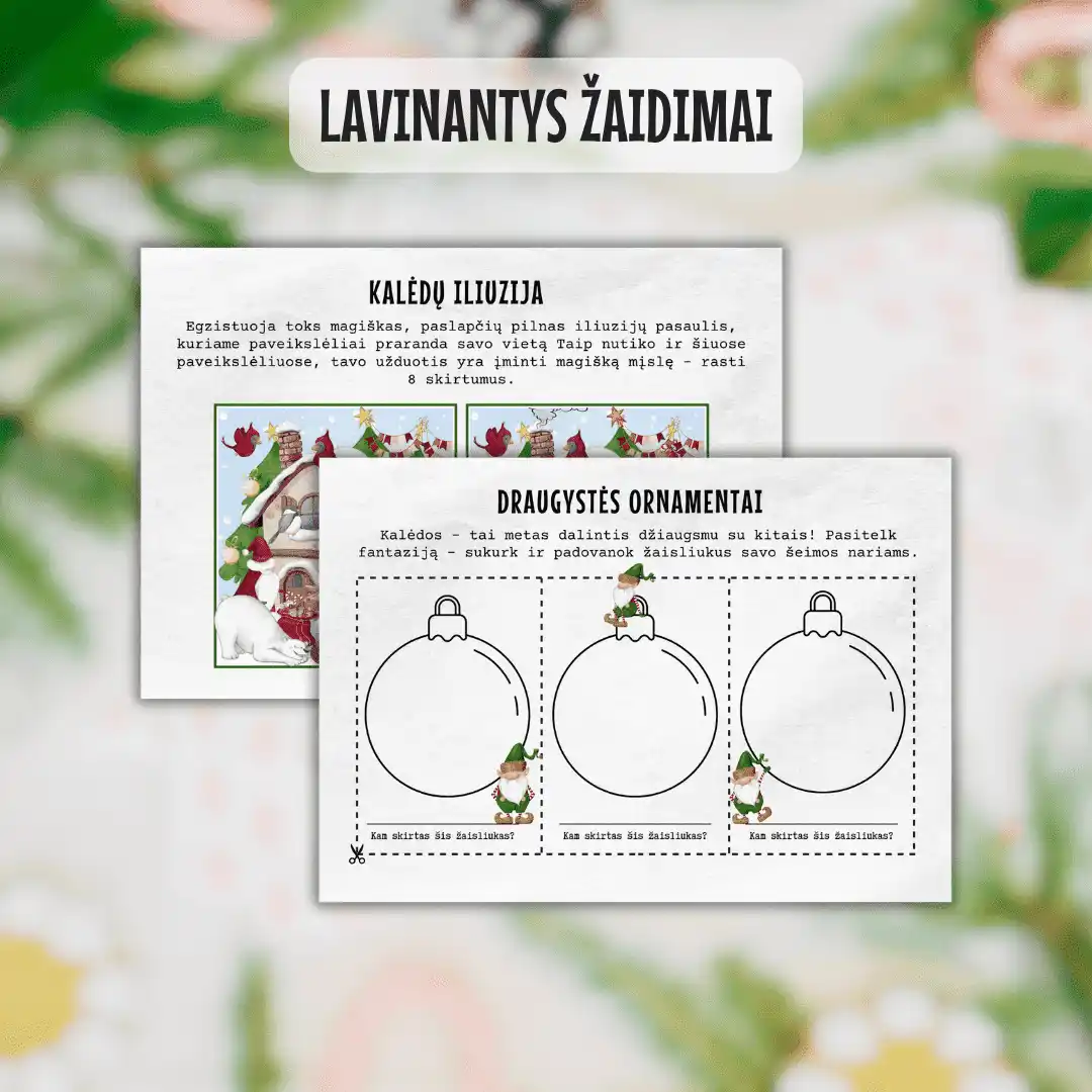 Lavinančios kalėdinės užduotys