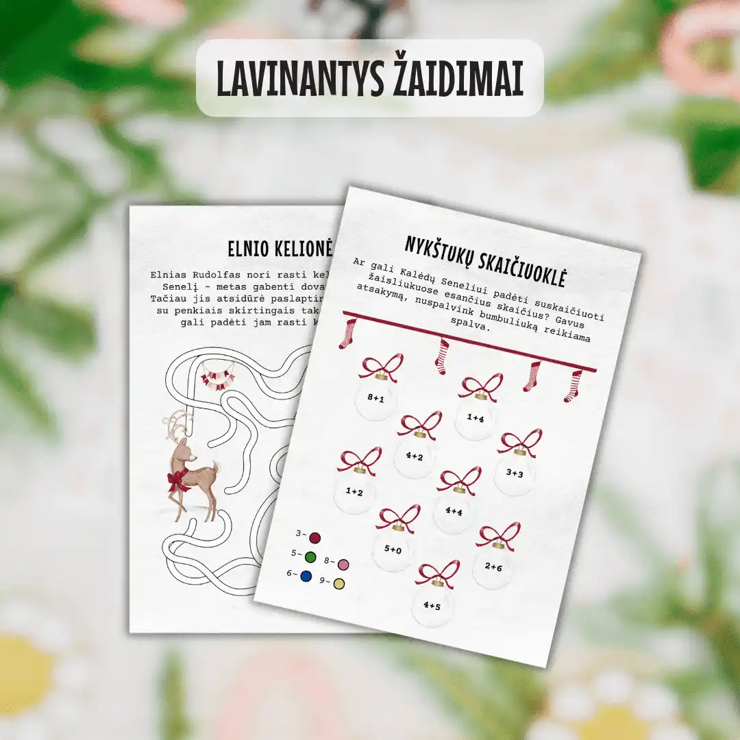 Lavinančios kalėdinės užduotys