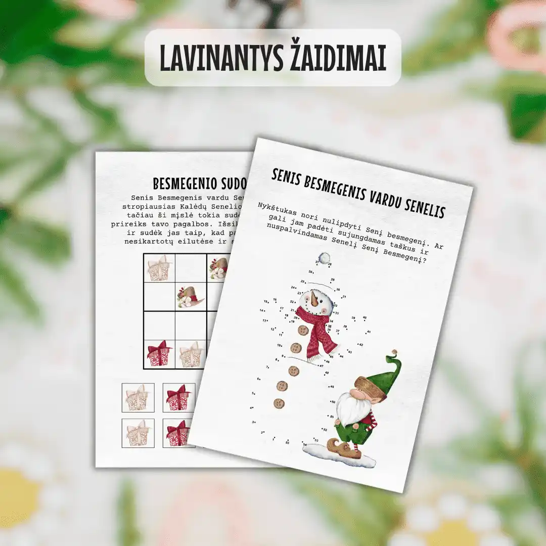 Lavinančios kalėdinės užduotys